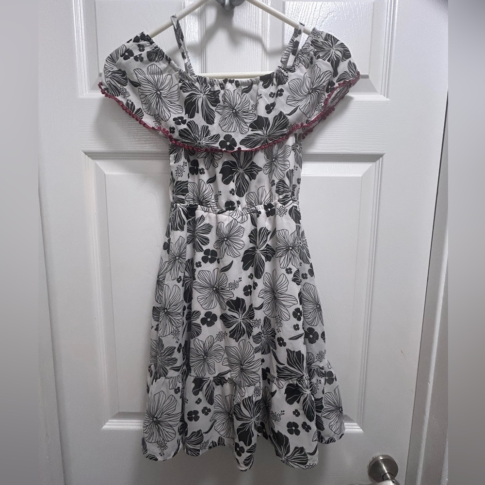 The Children's Place Black and White Floral Dress